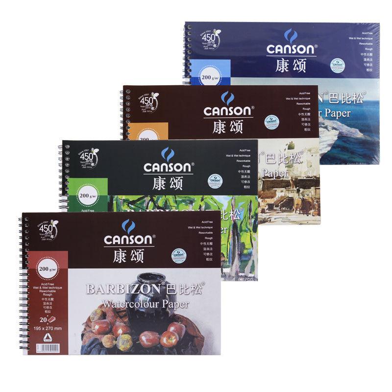 Canson Barbizon Aquarellbuch, 20 Blätter -7,7'x 10,6' (195 x 270 mm) - 200 gsm