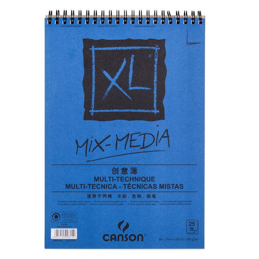 Canson XL Mix Media Pads, 25 Blätter - 300 gsm (63,5 kg)