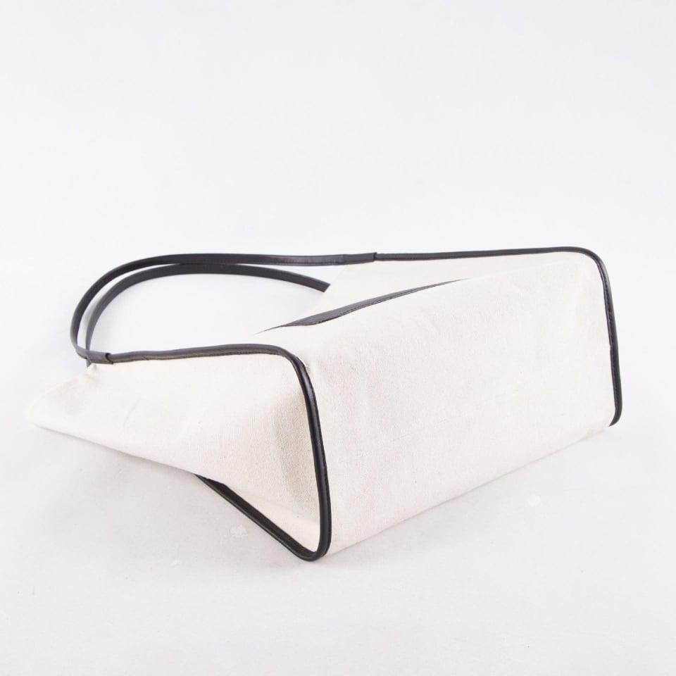 Canvas Große Kapazität Handtasche mit Full Grain Cow Lederhandband