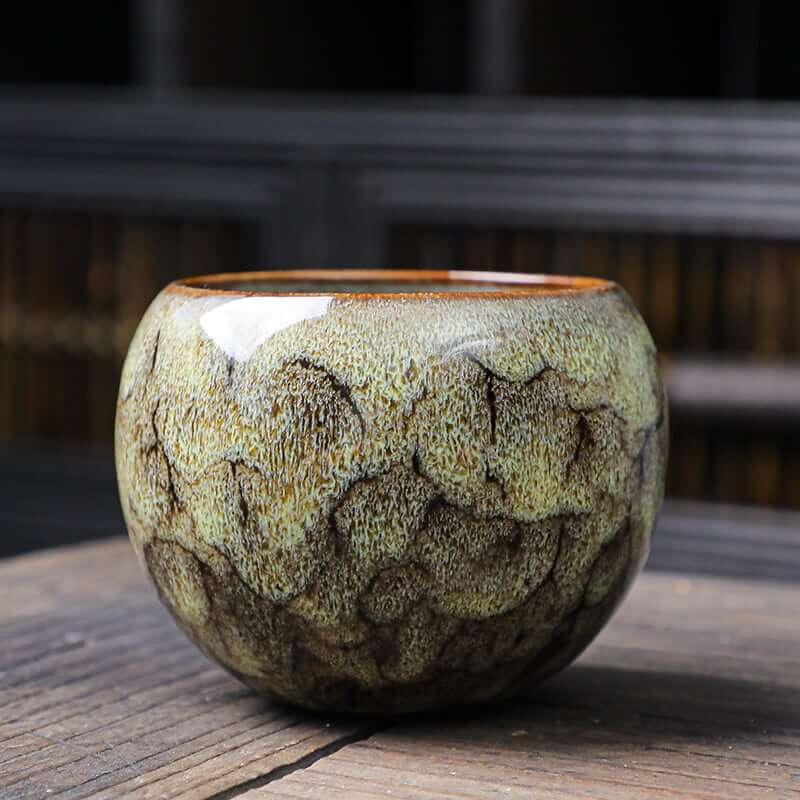 Bunte Keller Glaze Chinese Tea Cup | Ceramic Dragon Egg Cup - 6 Stück
