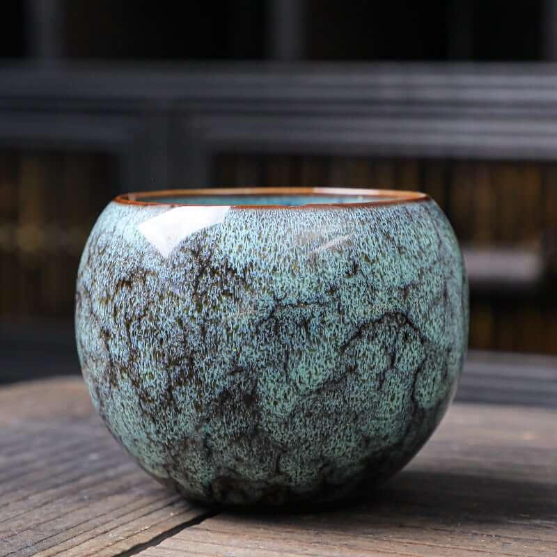 Bunte Keller Glaze Chinese Tea Cup | Ceramic Dragon Egg Cup - 6 Stück