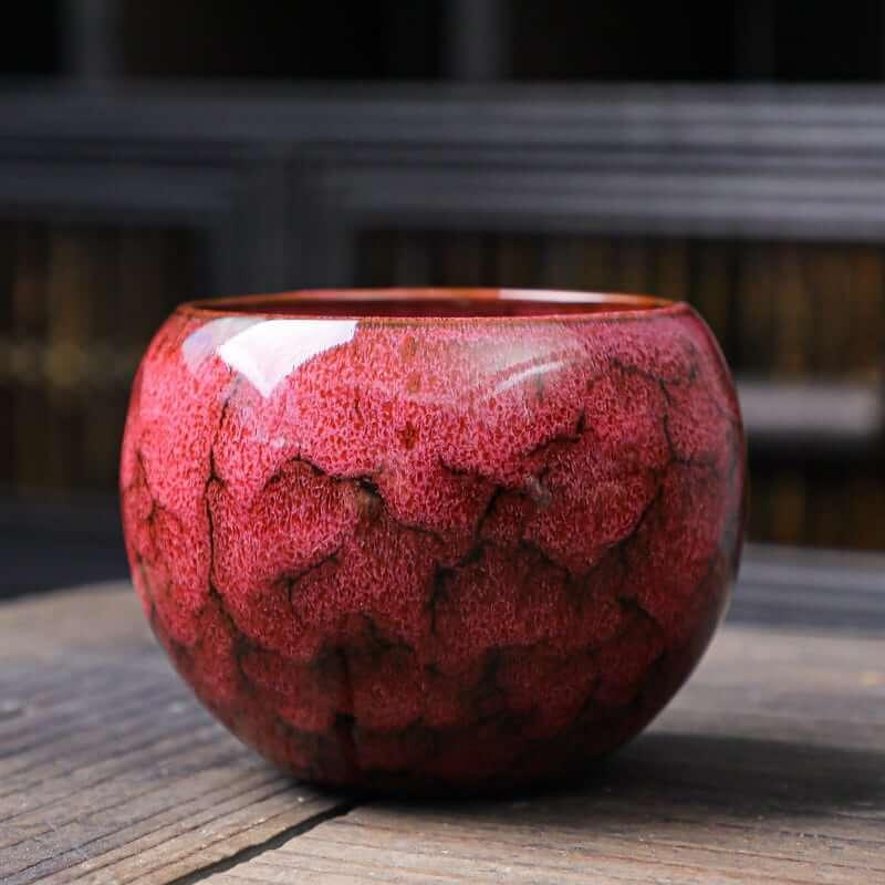 Bunte Keller Glaze Chinese Tea Cup | Ceramic Dragon Egg Cup - 6 Stück