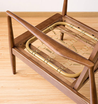 Danmer - Solid Ash Wood & Leather Armchair | Lesestuhl