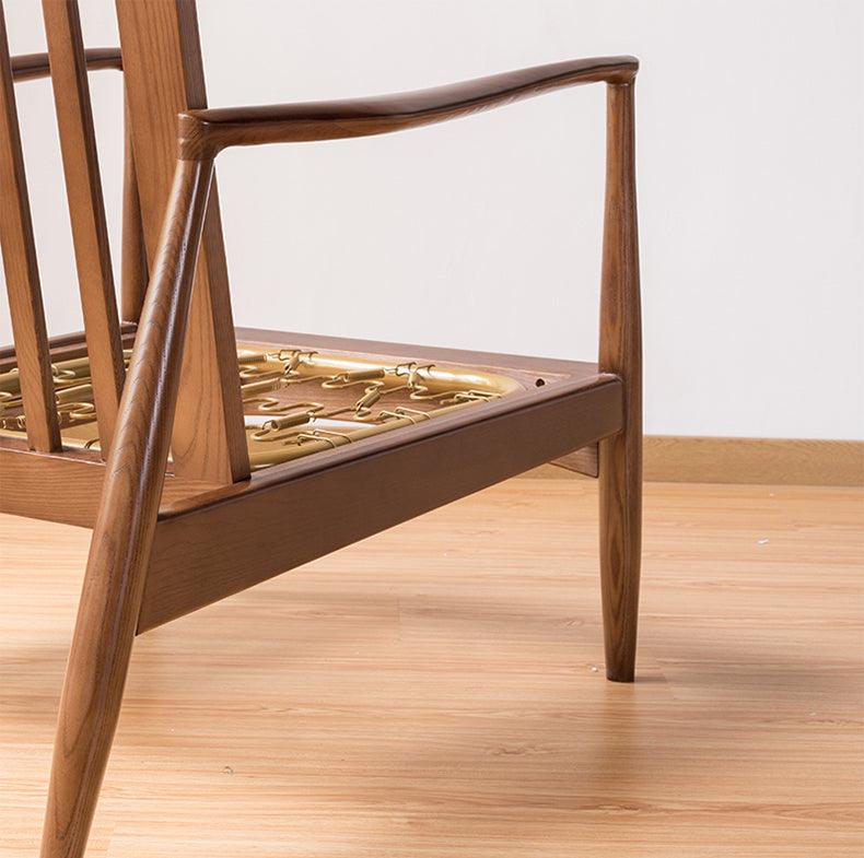 Danmer - Solid Ash Wood & Leather Armchair | Lesestuhl