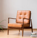 Danmer - Solid Ash Wood & Leather Armchair | Lesestuhl