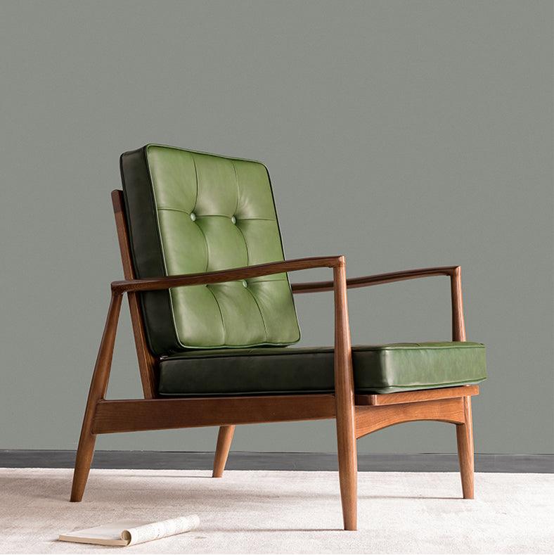 Danmer - Solid Ash Wood & Leather Armchair | Lesestuhl