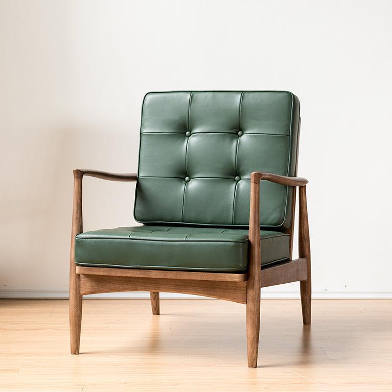Danmer - Solid Ash Wood & Leather Armchair | Lesestuhl