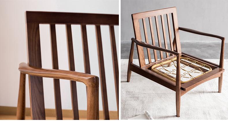 Danmer - Solid Ash Wood & Leather Armchair | Lesestuhl