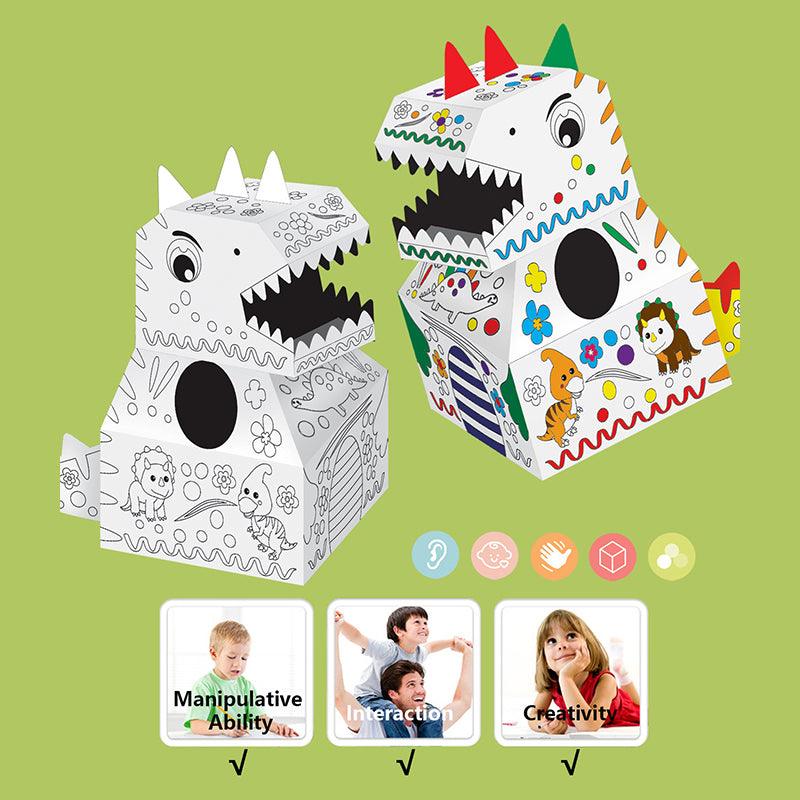 DIY Creative Cardboard Coloring Dinosaurier | Pädagogisches Papierspielzeug