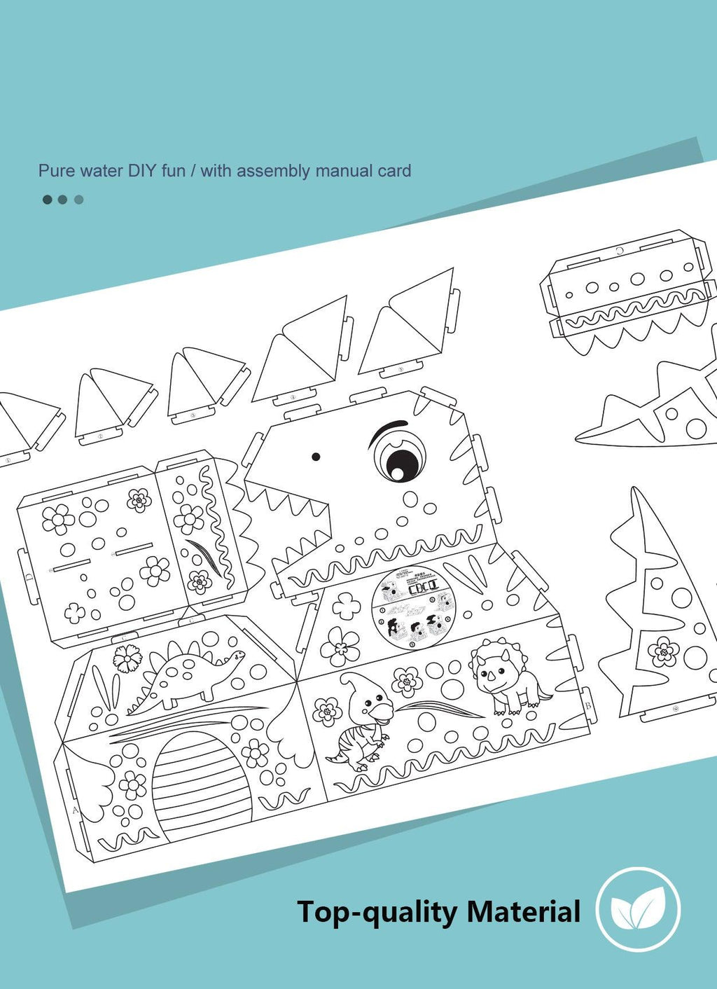 DIY Creative Cardboard Coloring Dinosaurier | Pädagogisches Papierspielzeug