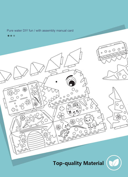 DIY Creative Cardboard Coloring Dinosaurier | Pädagogisches Papierspielzeug