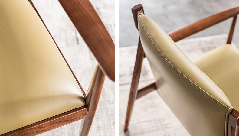 Douk - Solid Ash Wood & Leder Sessel | Lesestuhl