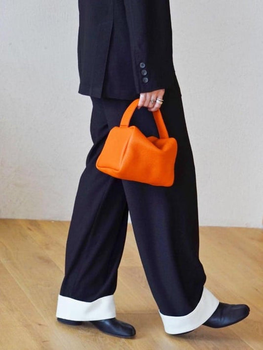 TROW Square 90's Top Grifftasche in Leder