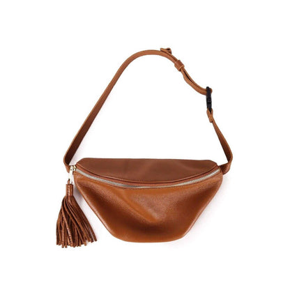 Schwarz Top Grain Cow Leather Fanny Packung | Anti-Diebstahl-Körpertasche