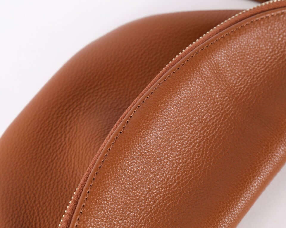 Schwarz Top Grain Cow Leather Fanny Packung | Anti-Diebstahl-Körpertasche