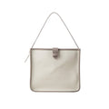KOJII - Quadratgroße Tote-Tasche in Leder & Canvas Grau