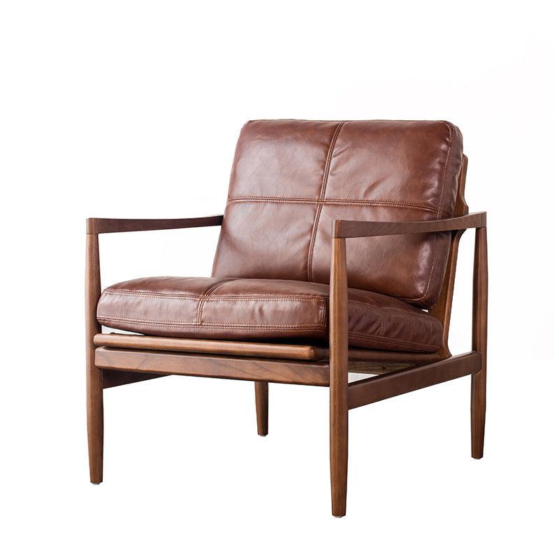 Hiroko - Solid Ash Wood & Leder Sessel | Lesestuhl | Doppelsofas