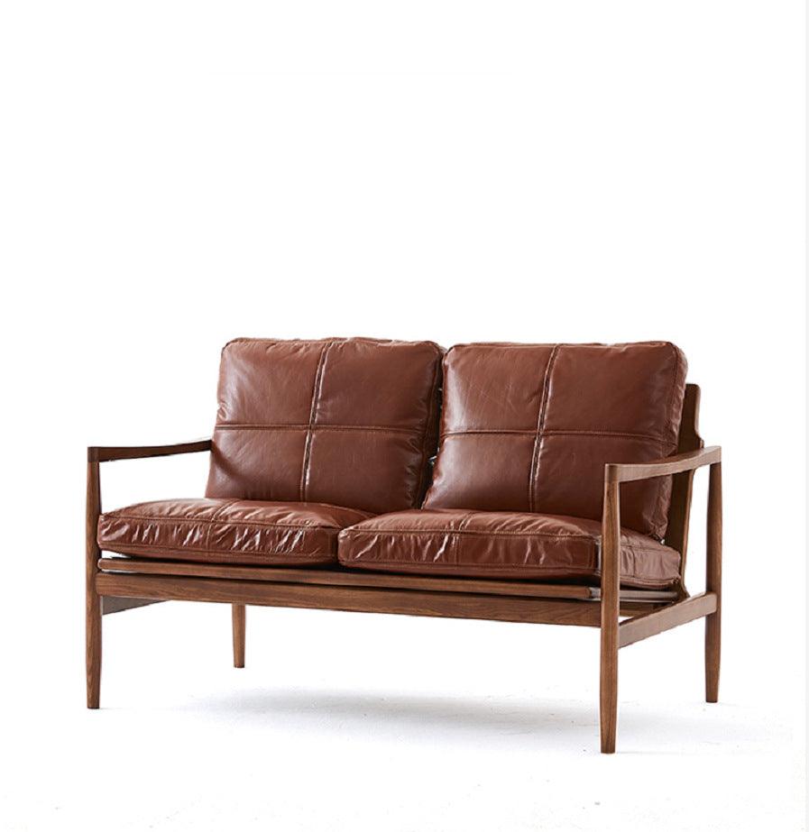 Hiroko - Solid Ash Wood & Leder Sessel | Lesestuhl | Doppelsofas
