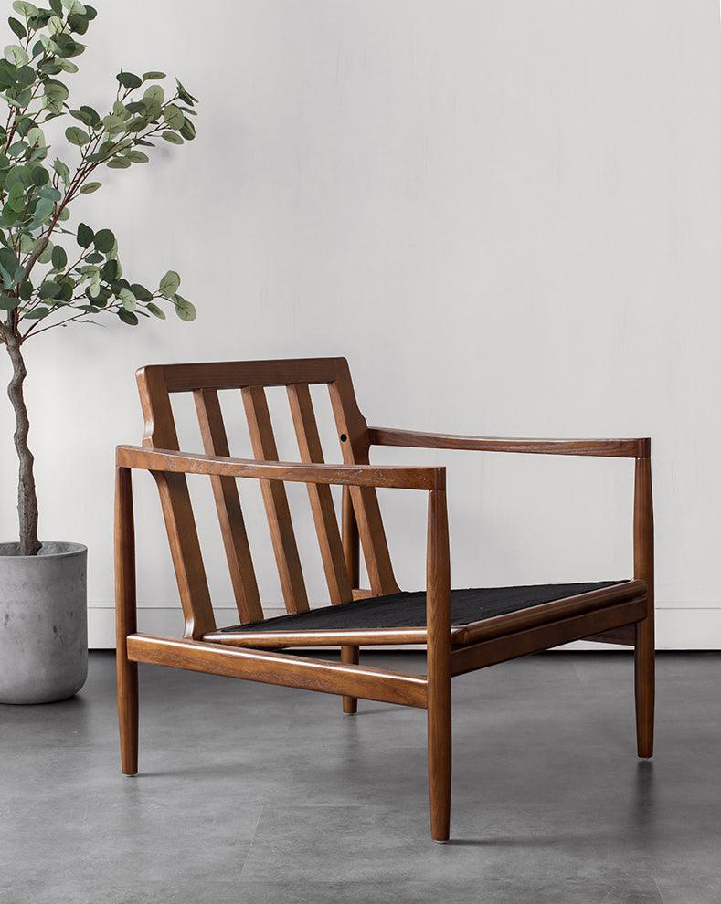 Hiroko - Solid Ash Wood & Leder Sessel | Lesestuhl | Doppelsofas
