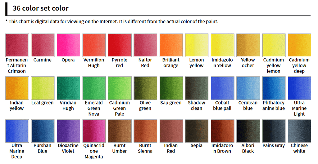 Holbein Artists 'Aquarellfarbe Half Pan Blau Palm Case 18-24-36 Farbensets