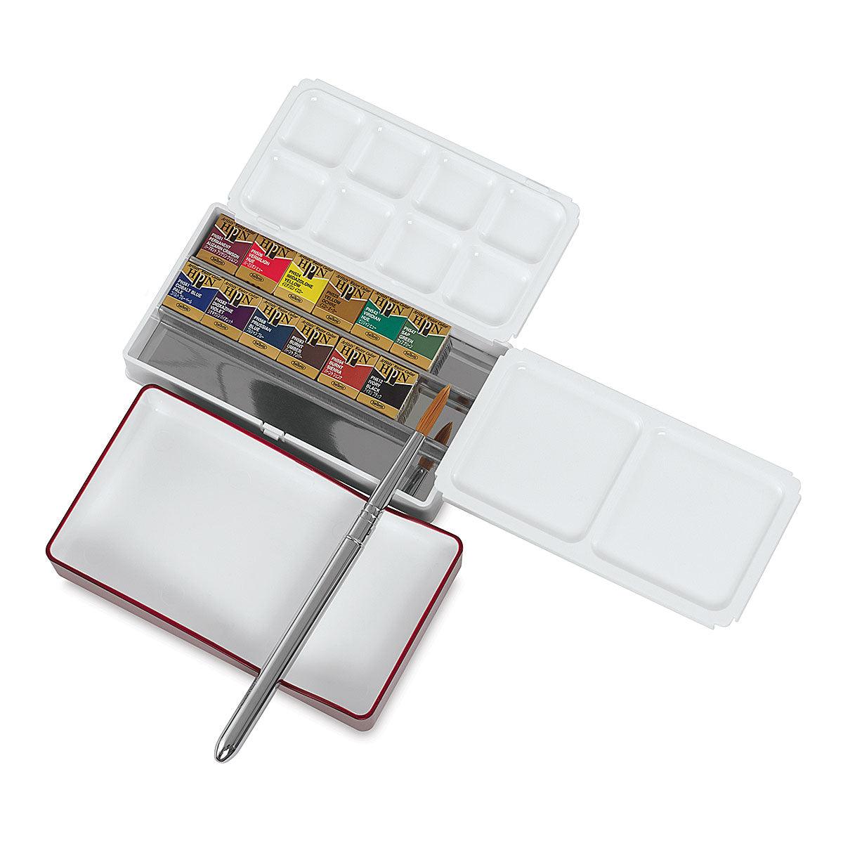 Holbein Artists 'Aquarellfarbe Halb Pan Rot Palm Case 12 Farben Set
