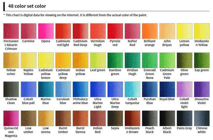 Holbein Artists Aquarellfarbe Halb Pan Holzgehäuse 48 Farben Set