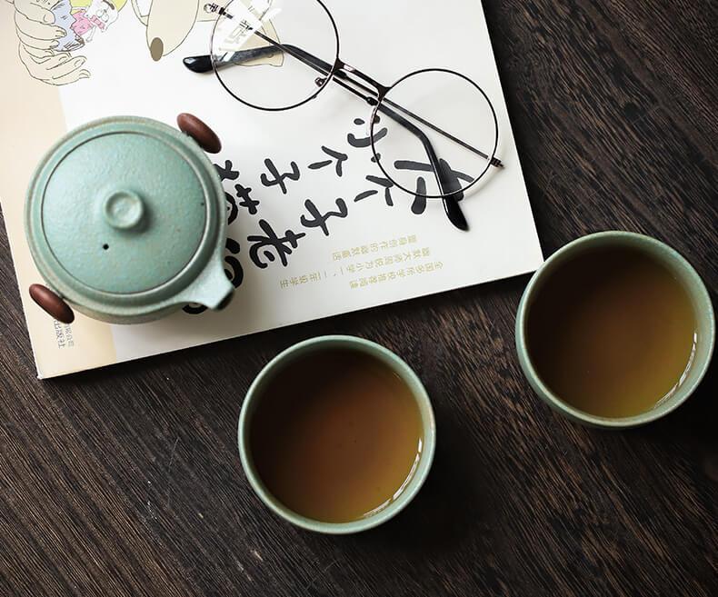 Ceramic Travel Tea Set im japanischen Stil - 3 Stück