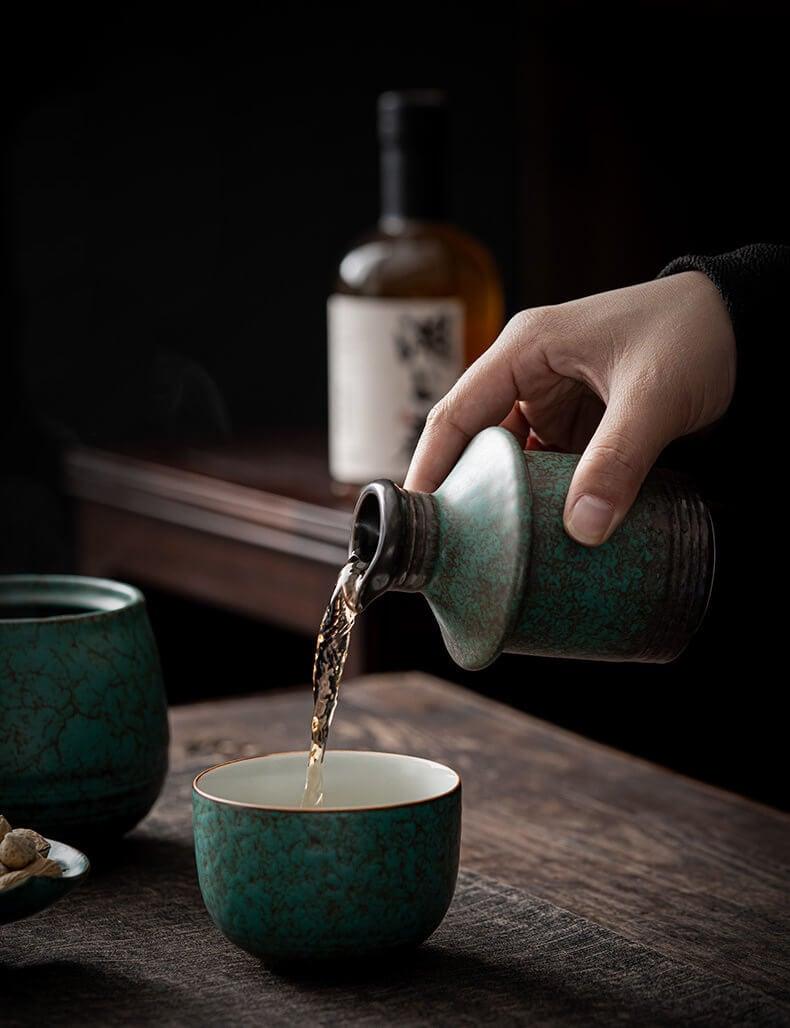 Japanisches Warm Sake Ware Ceramic Sake Set - 3 Stück