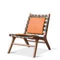 Juan - Solid Ash Wood & Leder Loungesessel | Lesestuhl