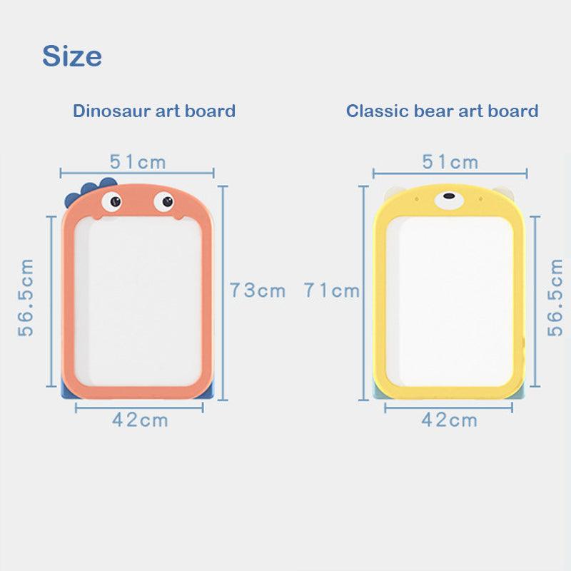 Kids Magnetic Erasable Art Board + 1 Stuhl - Dinosaurier-Set