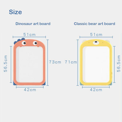 Kids Magnetic Erasable Art Board + 1 Stuhl - Dinosaurier-Set