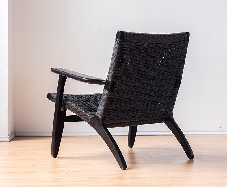 Kojii- Solid Ash Wood & Kraft Paper Rope Sessel | Lesestuhl