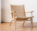 Kojii- Solid Ash Wood & Kraft Paper Rope Sessel | Lesestuhl