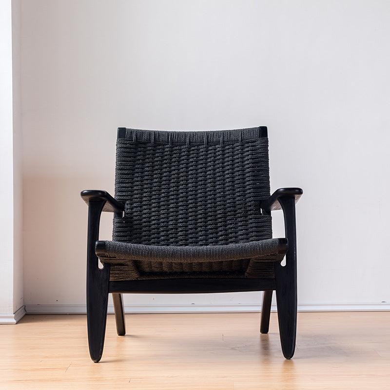 Kojii- Solid Ash Wood & Kraft Paper Rope Sessel | Lesestuhl