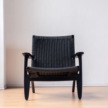 Kojii- Solid Ash Wood & Kraft Paper Rope Sessel | Lesestuhl