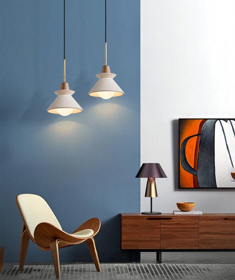 MICHIO | Leichtes Zementteecup Shade Pendelleuchte