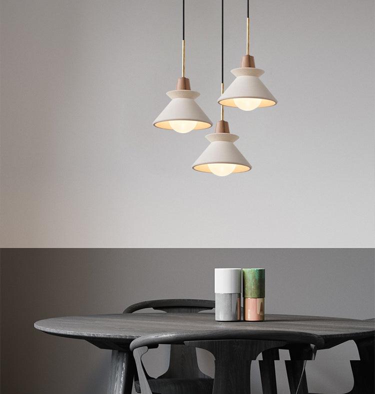 MICHIO | Leichtes Zementteecup Shade Pendelleuchte