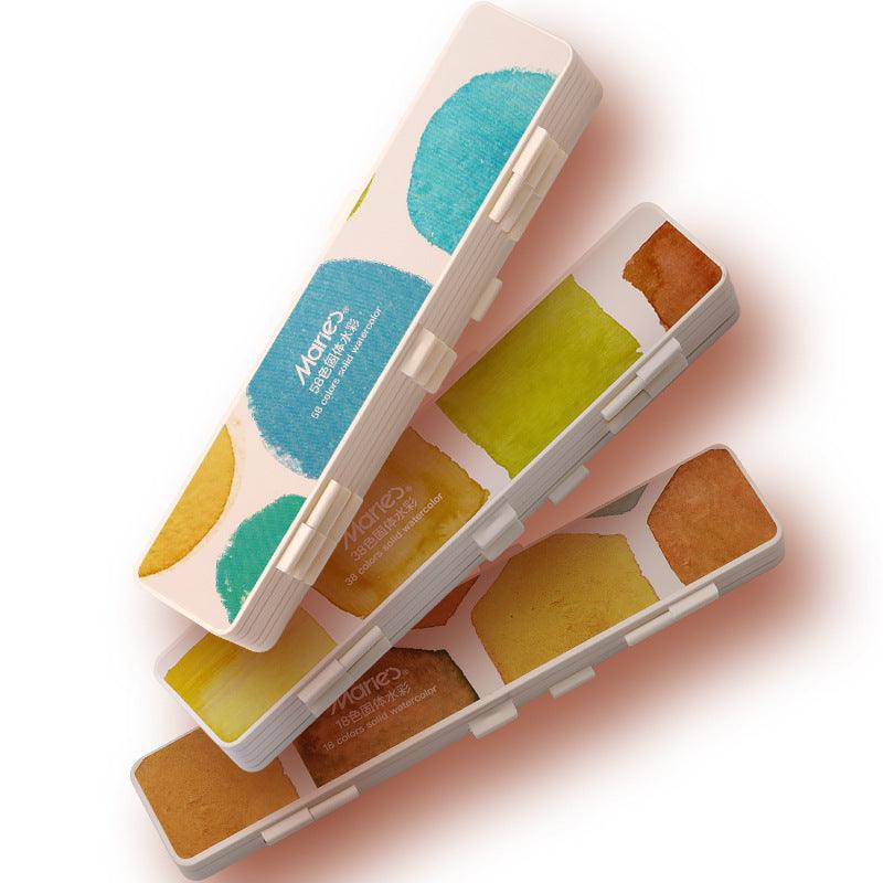 Moku Park Aquarell: 58 Farben Feste Aquarell (Portable)
