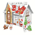 Pädagogisches Papierspielzeug | Mini DIY Creative Cardboard Malerhaus - Weihnachtshaus