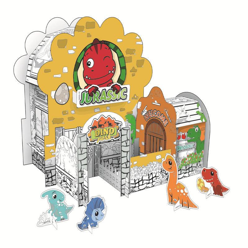 Pädagogisches Papierspielzeug | Mini DIY Creative Cardboard Malerhaus - Packung von 5