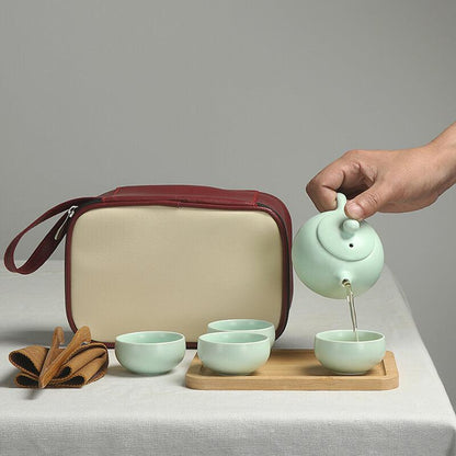 Tragbares Keramik Kung Fu Tee Set