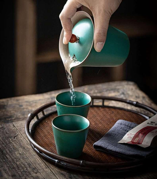 Pottery Glaze Travel Tea Set - 3 Stück