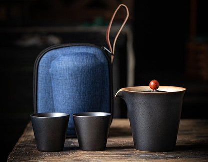 Pottery Glaze Travel Tea Set - 3 Stück