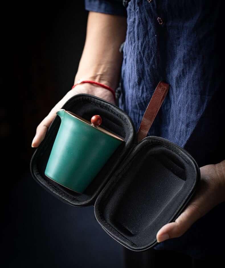Pottery Glaze Travel Tea Set - 3 Stück