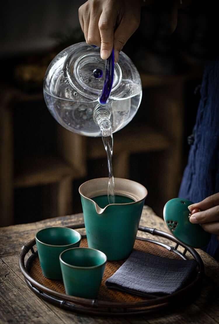 Pottery Glaze Travel Tea Set - 3 Stück