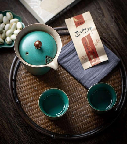 Pottery Glaze Travel Tea Set - 3 Stück