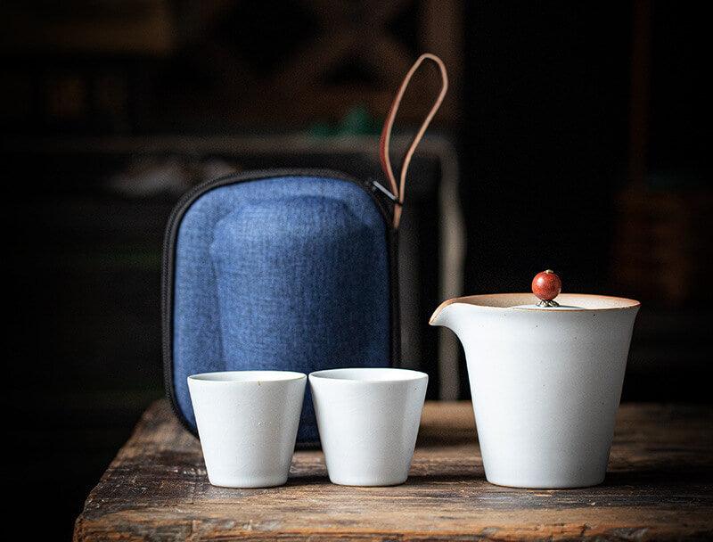 Pottery Glaze Travel Tea Set - 3 Stück