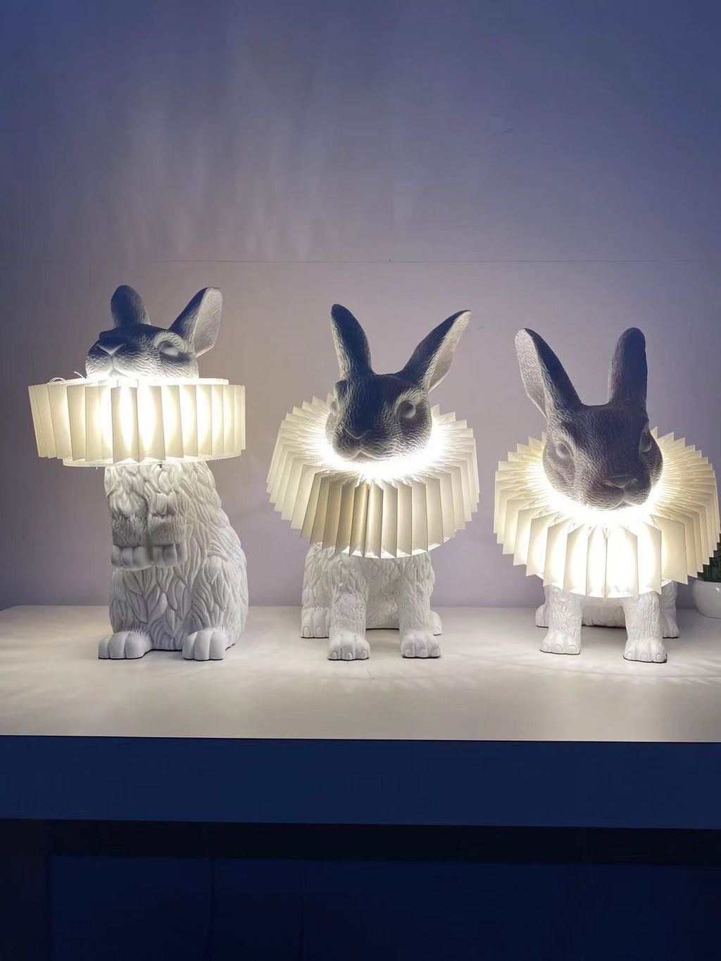 Harz Kaninchen Dekortischlampe