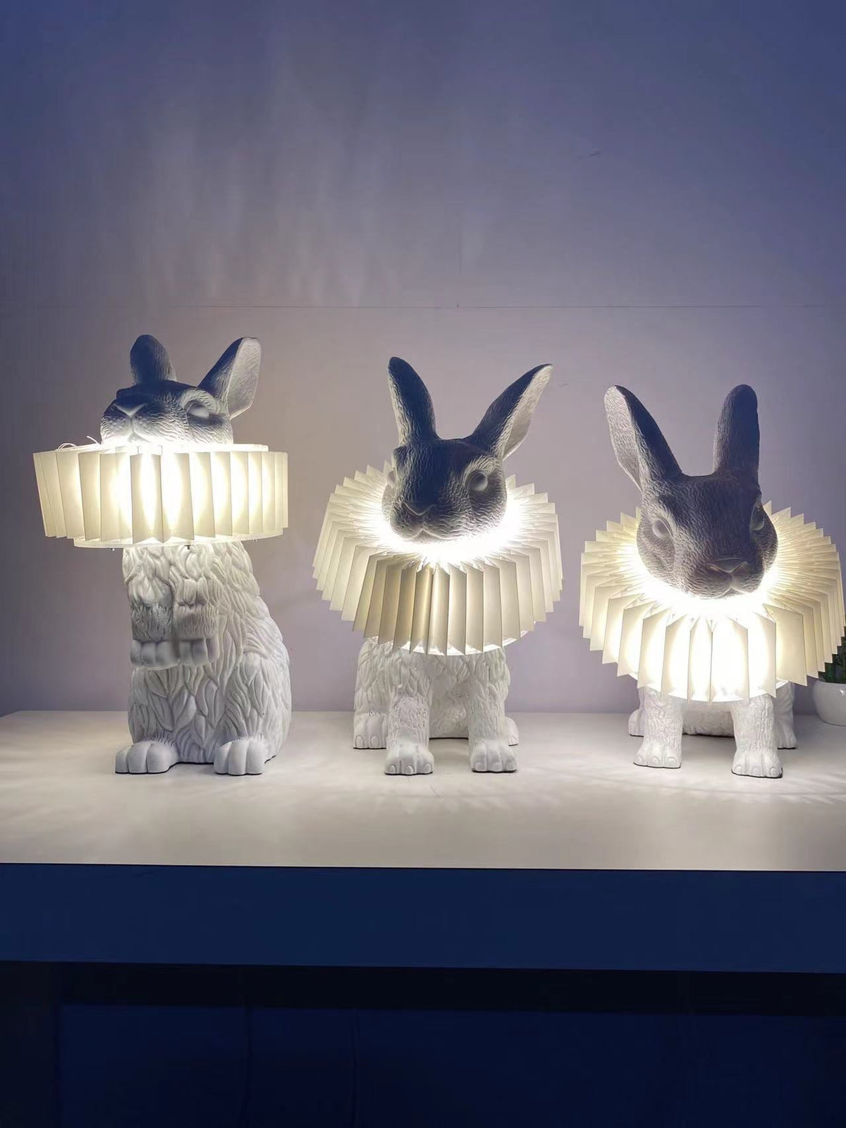 Harz Kaninchen Dekortischlampe