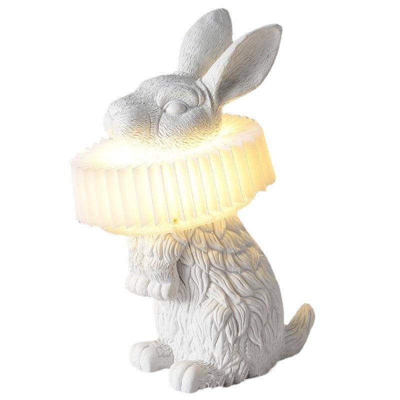 Harz Kaninchen Dekortischlampe